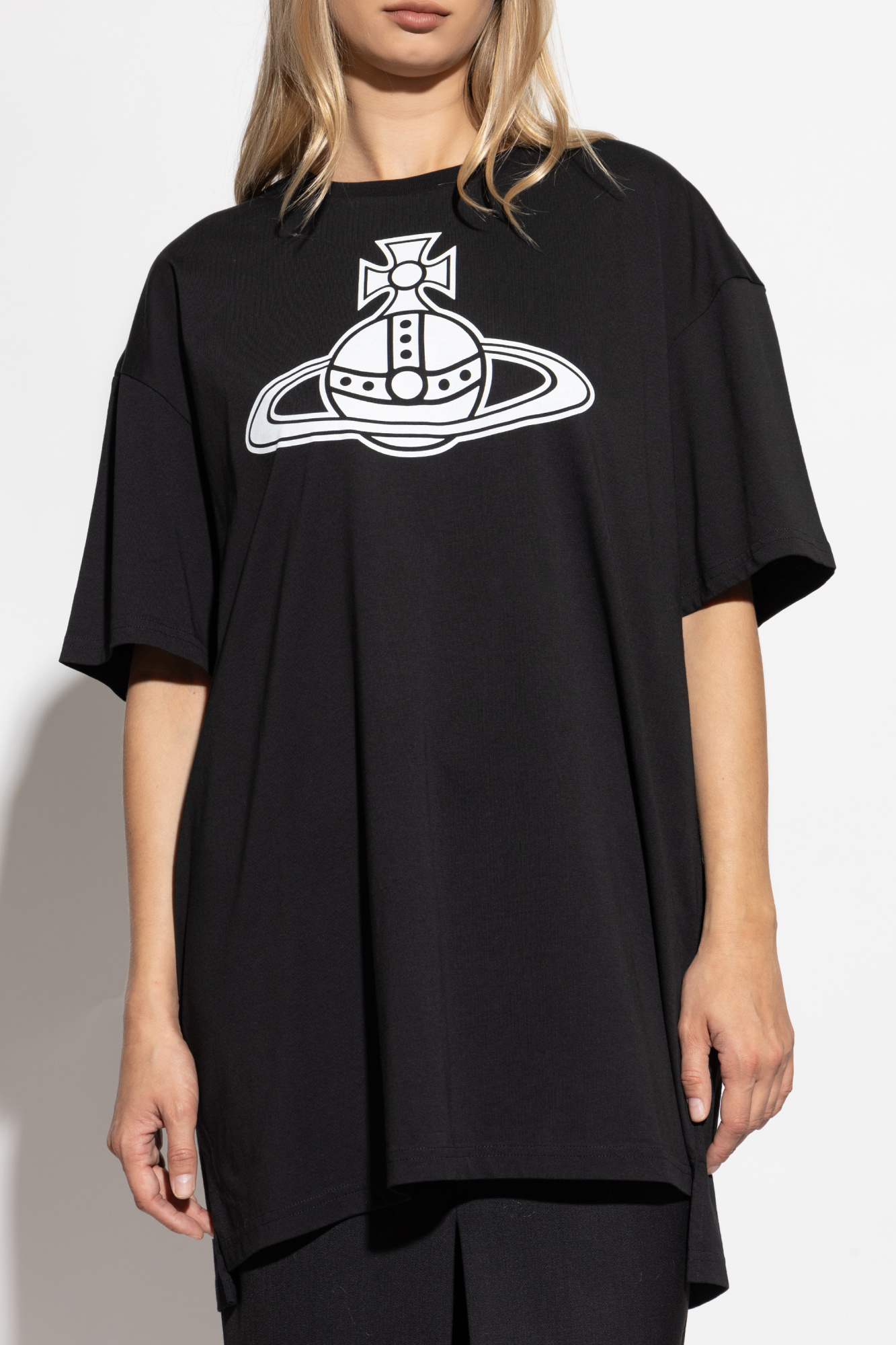 Vivienne Westwood ブラックTシャツ M Vivienne Westwood Black Oversized T-Shirt Vivienne Westwood